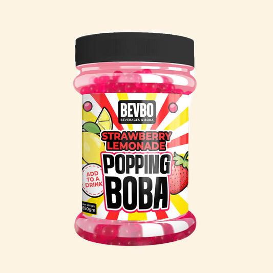 Strawberry Lemonade Popping Boba