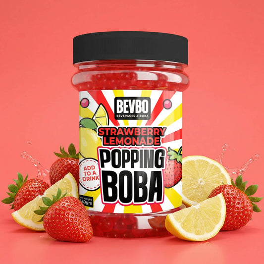 Strawberry Lemonade Popping Boba